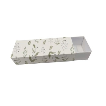 50 Scatoline fiammifero portaconfetti per Promessa Foglie verdi Green Leaves