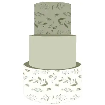 Torta Scenografica Promessa Foglie Verdi Green Leaves