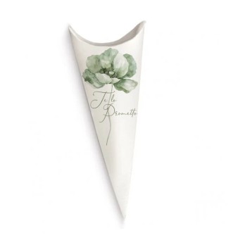 Cono Promessa di matrimonio Papavero Verde - 20pz