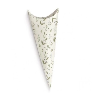 Cono Promessa di Matrimonio Foglie Verdi Green Leaves - 50pz