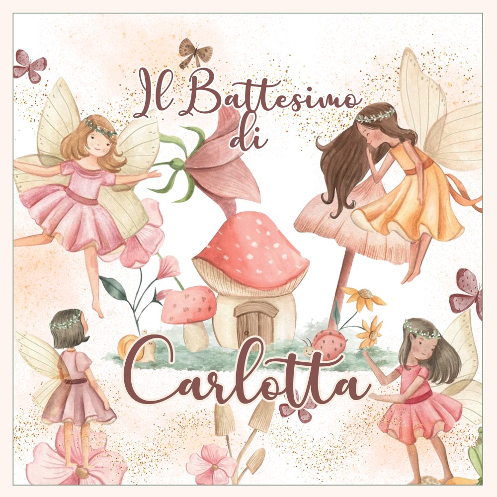 Set scatoline portaconfetti cubetto Fairies giardino delle fate 20pz con Scatola Box - Personalizzabile