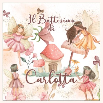 Set scatoline portaconfetti cubetto Fairies giardino delle fate 20pz con Scatola Box - Personalizzabile