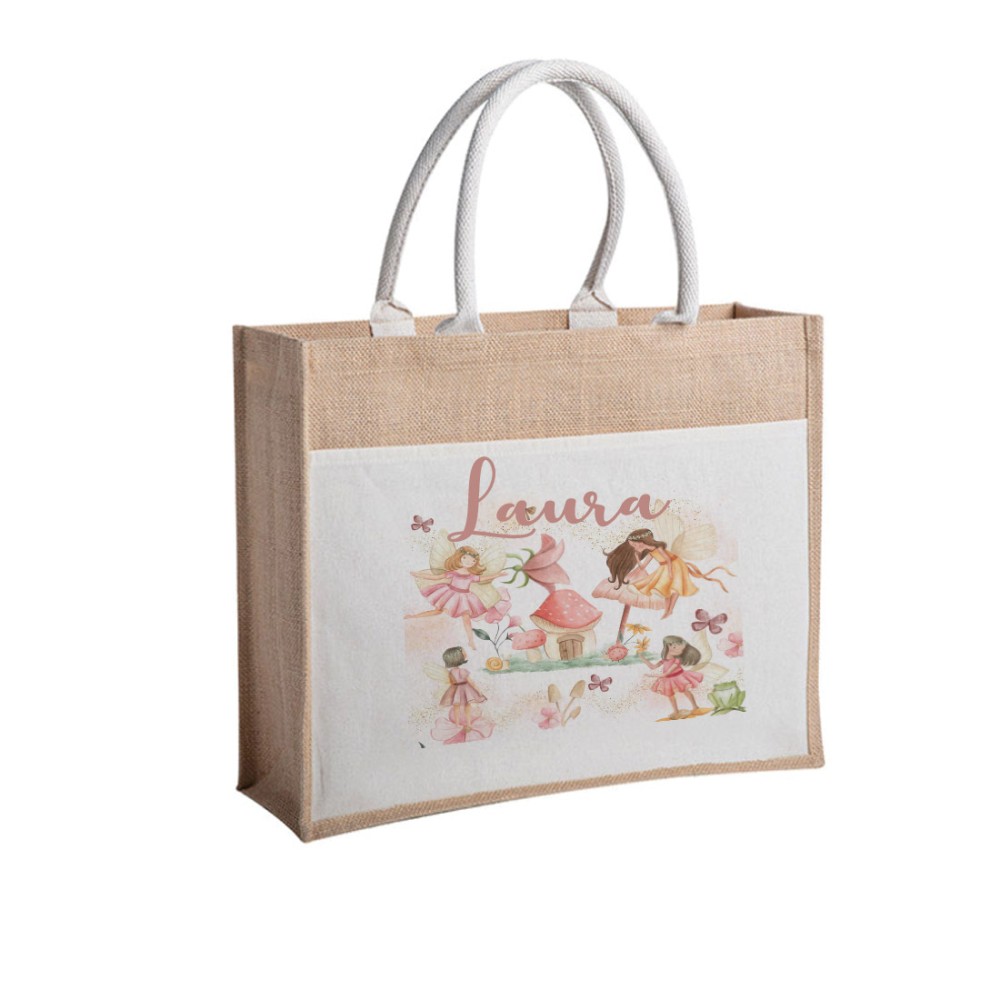 Borsa Shopping o Mare Giardino delle fate personalizzabile