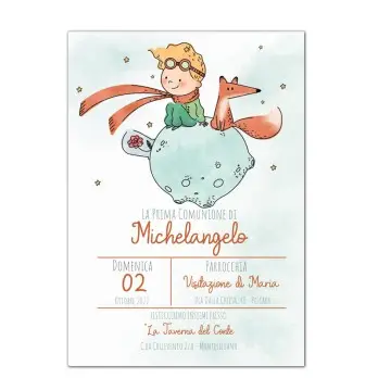 Inviti Personalizzabili Piccolo Principe New 20 pz.