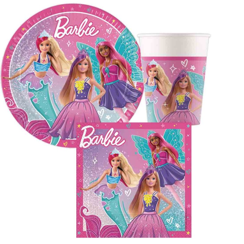 Kit Party Tavola Barbie Fantasy per 24 persone