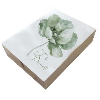 20 Scatoline porta confetti doppio scomparto promessa papavero verde