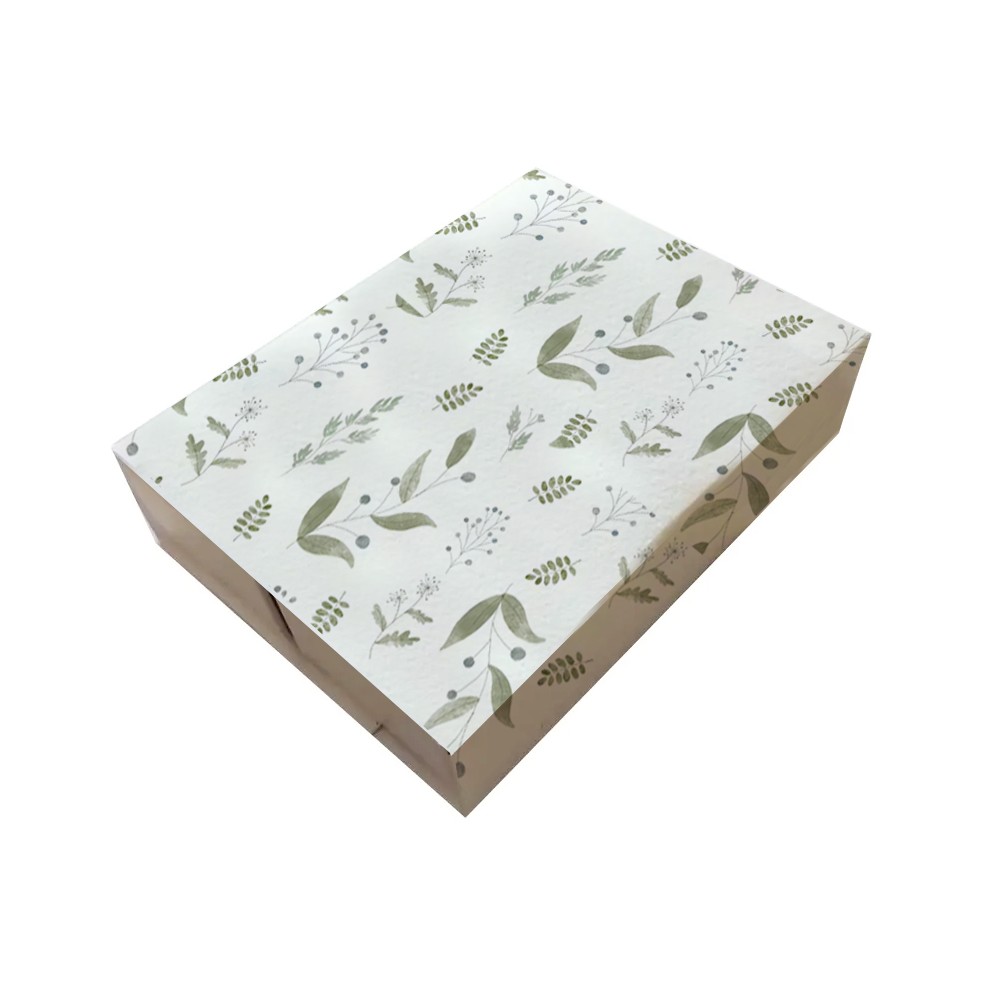 Scatolina porta confetti doppio scomparto promessa  foglie verdi green leaves