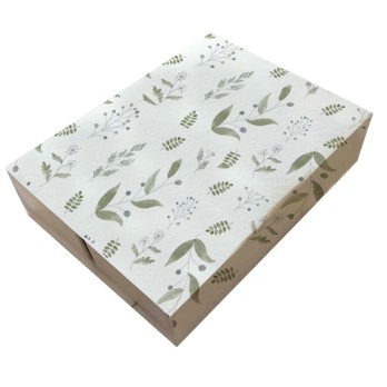Scatolina porta confetti doppio scomparto promessa  foglie verdi green leaves
