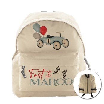 zainetto multiuso personalizzabile a tema macchine d'epoca