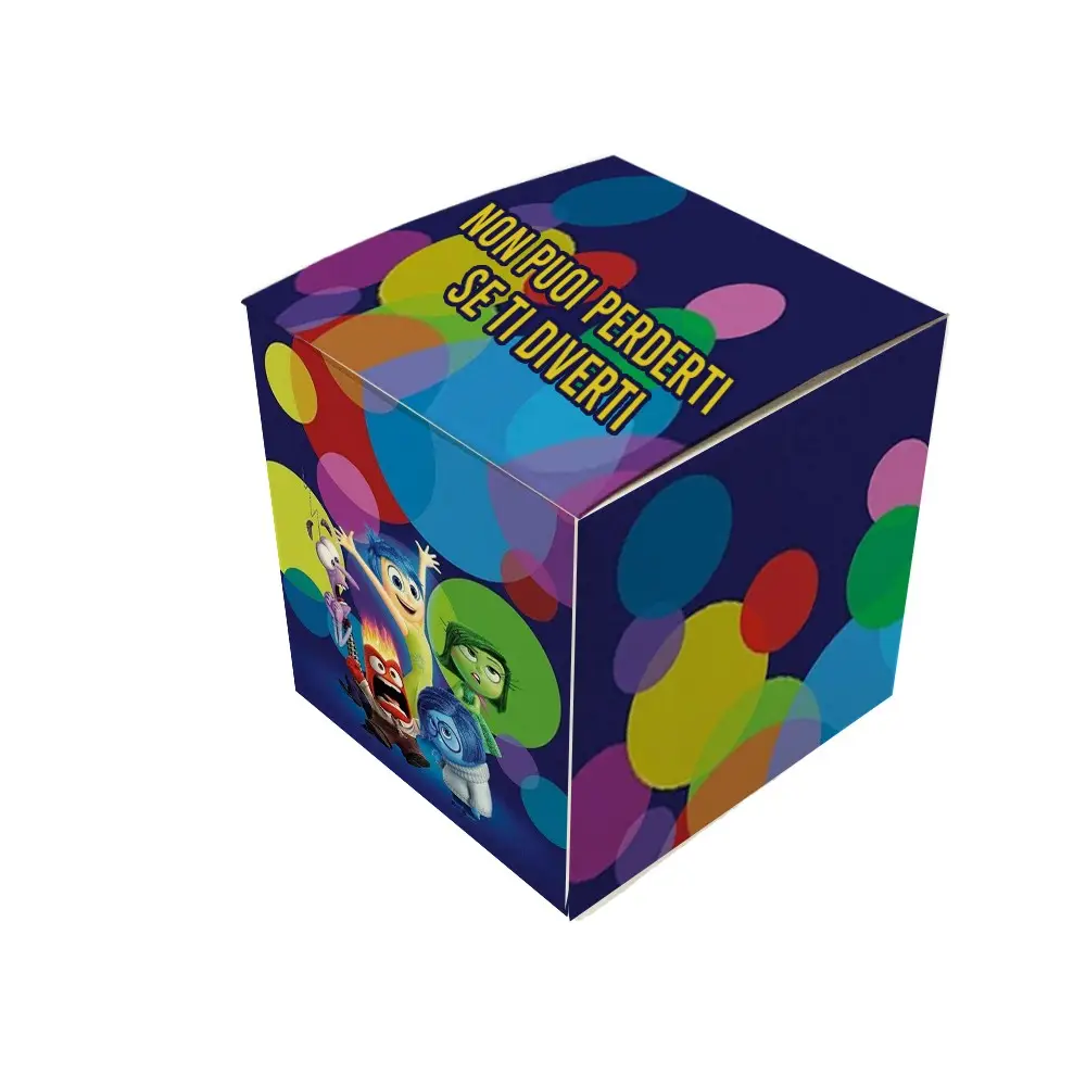 Scatolina portaconfetti Inside Out 2  a cubetto - 1 pz