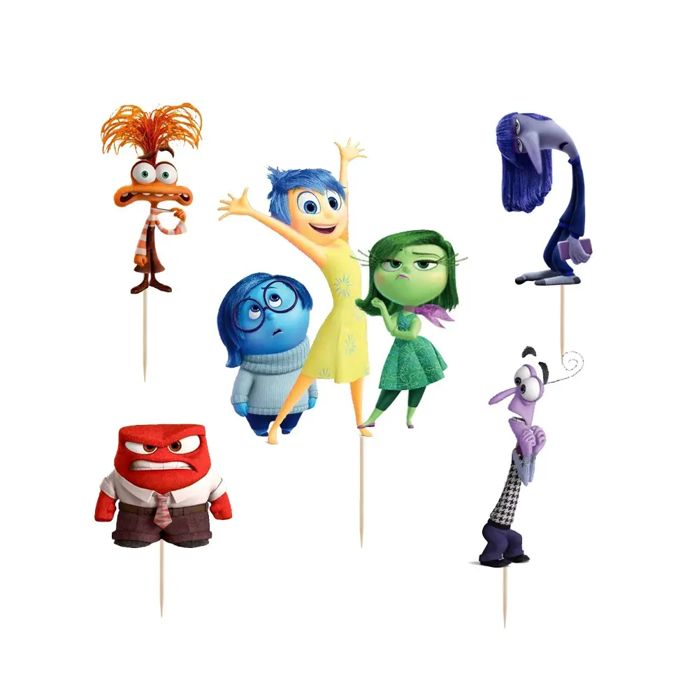 Cake Topper Picks Inside Out 2 - 5pz