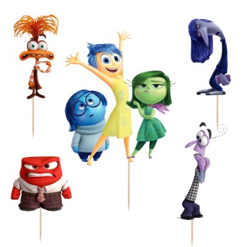 Cake Topper Picks Inside Out 2 - 5pz