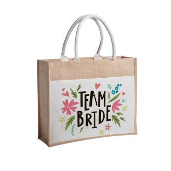 copy of Borsa Shopping o Mare  Team Bride fiori personalizzabile
