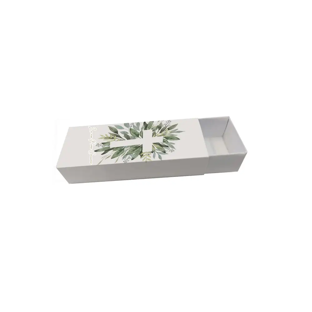 Scatolina portaconfetti Fiammifero Comunione Ulivo - 20 PZ
