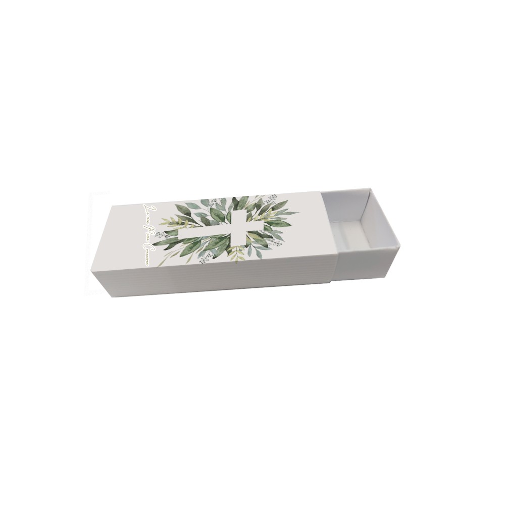 Scatolina portaconfetti Fiammifero Comunione Ulivo - 50 PZ