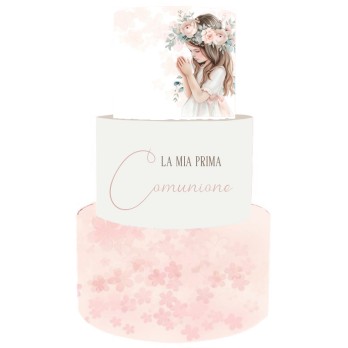 Torta Scenografica prima Comunione Romantic Girl