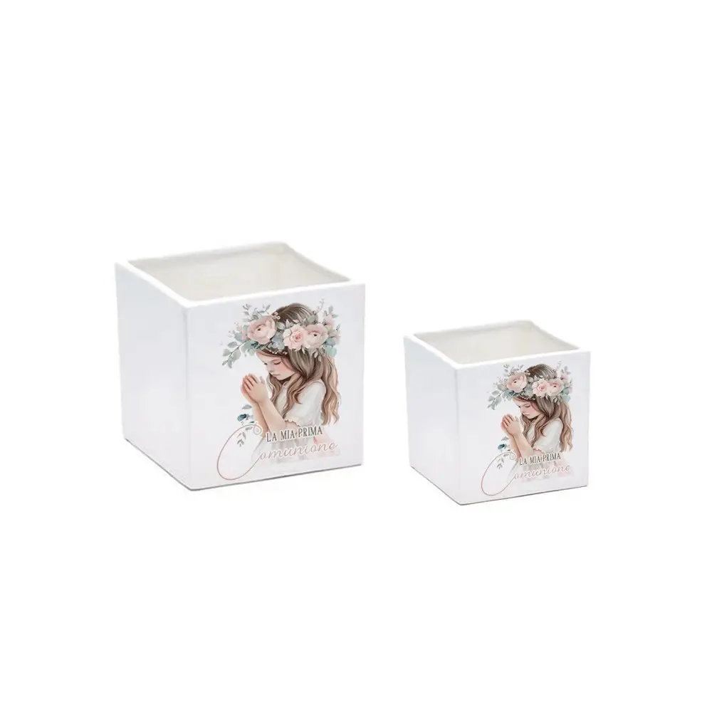 Vaso Prima Comunione Romantic Girl personalizzabile