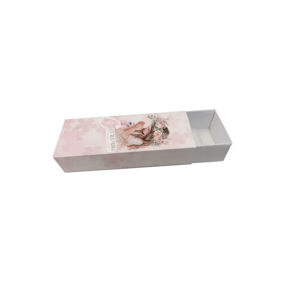 Scatolina portaconfetti Fiammifero Comunione Romantic Girl - 50 PZ