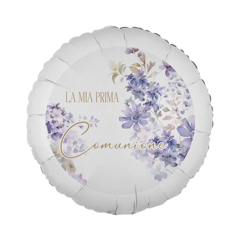 Palloncino foil Comunione Viola