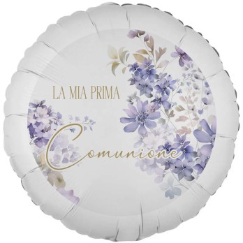 Palloncino foil Comunione Viola