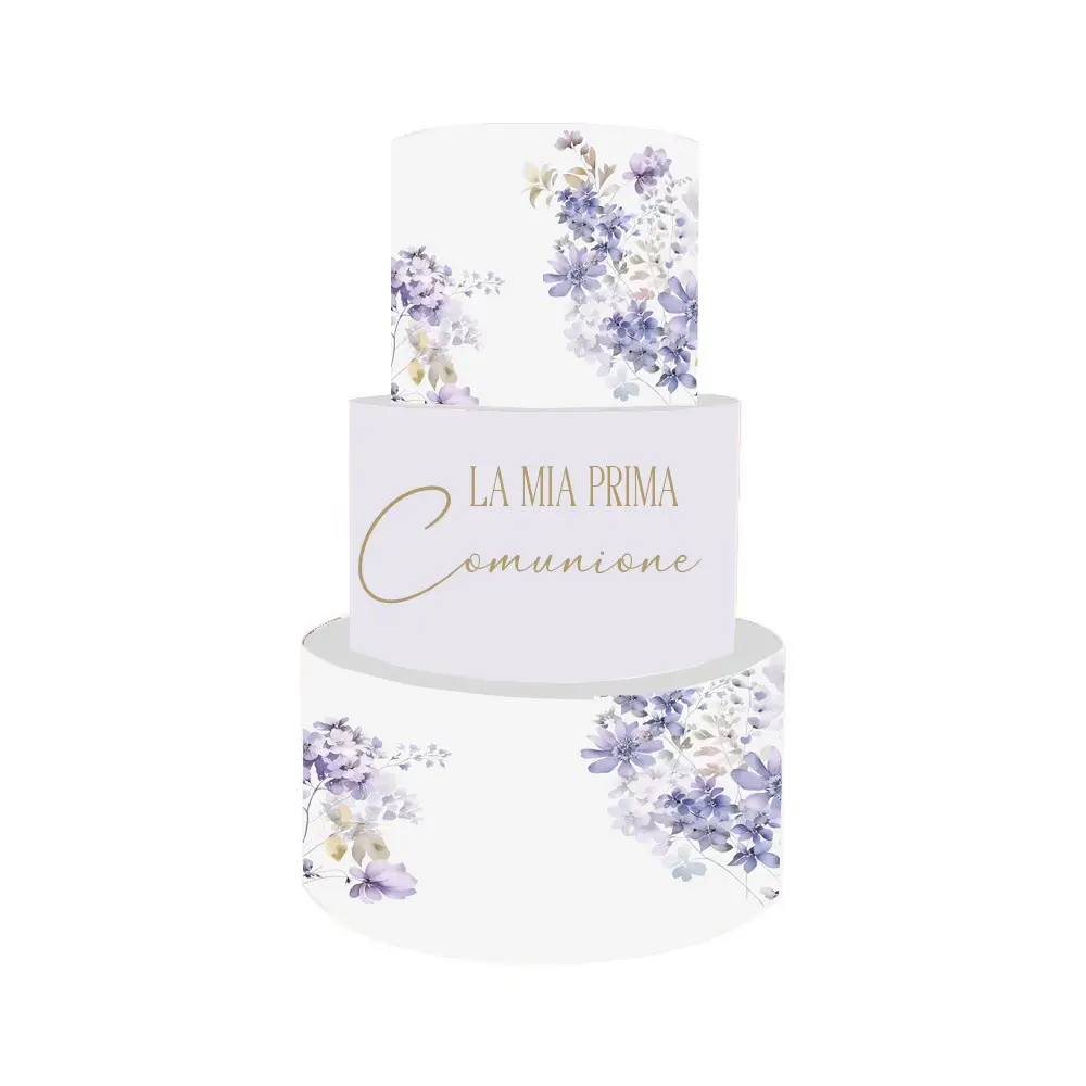 Torta Scenografica prima Comunione Viola