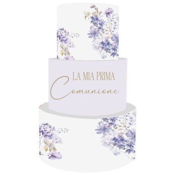 Torta Scenografica prima Comunione Viola