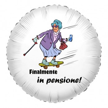 Palloncino foil Finalmente In Pensione