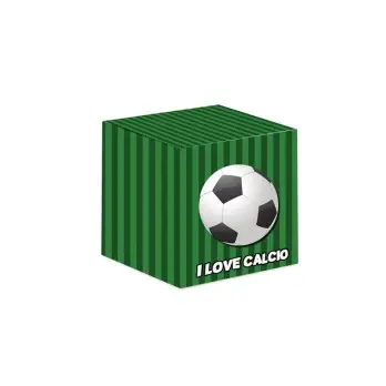 Scatolina portaconfetti Calcio a cubetto - 1 pz