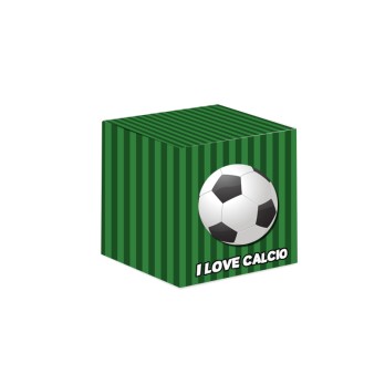 Scatolina portaconfetti Calcio a cubetto - 50 pz