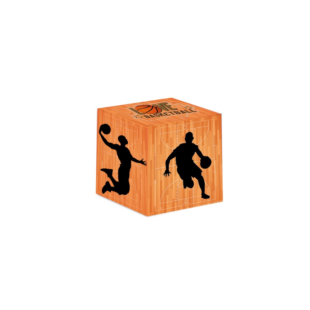 Scatolina portaconfetti Basket a cubetto - 20 pz