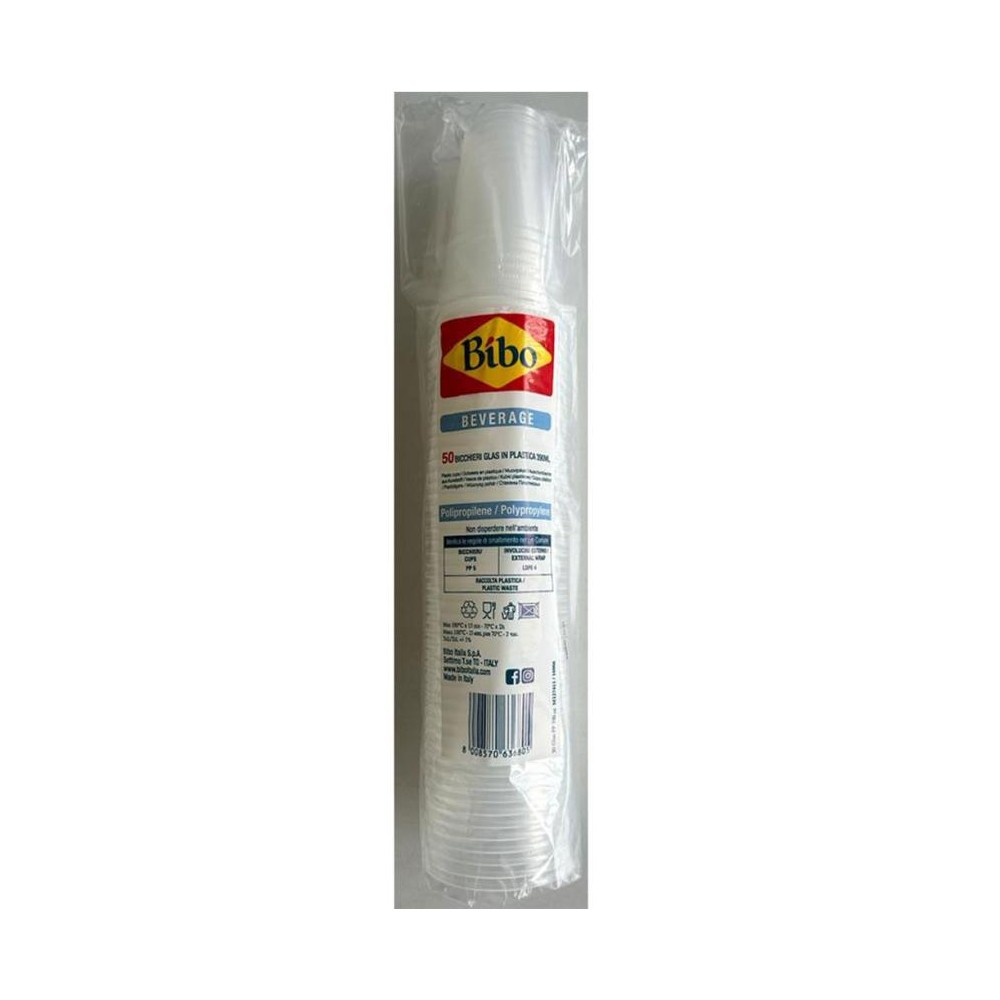BIBO 50 BICCHIERI 390 CC IN PP TRASPARENTI