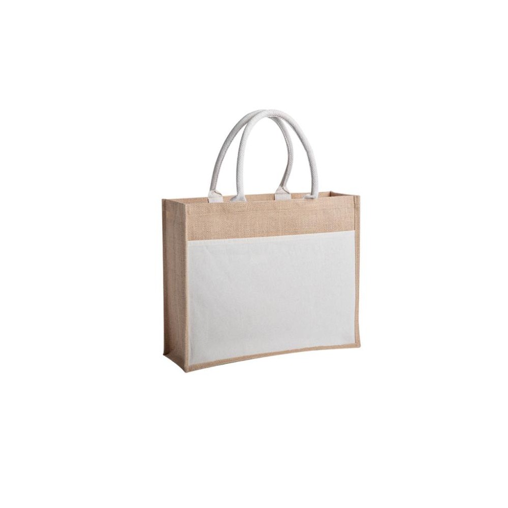 Borsa shopping/mare in juta e cotone Judi - cm 45x35x11 ca - PG242EC