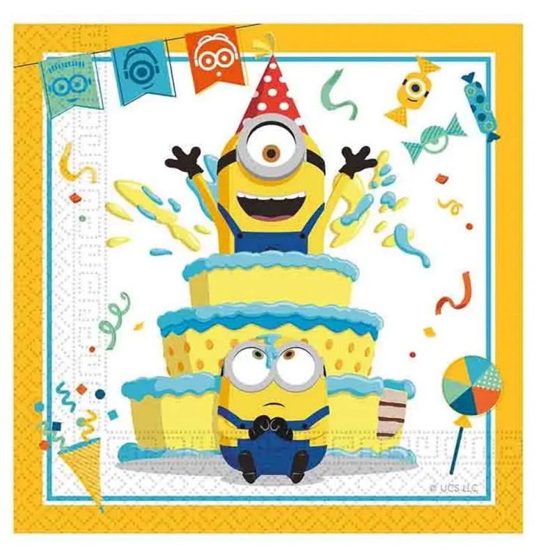 KIT PER 8 PERSONE - COMPLEANNO MINIONS