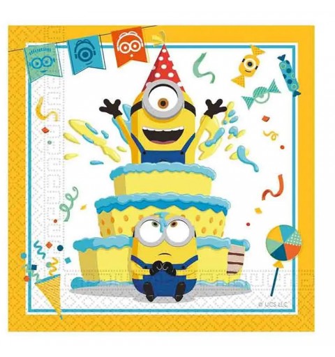 KIT PER 8 PERSONE - COMPLEANNO MINIONS