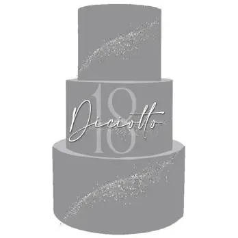 Torta Scenografica 18 Anni Argento