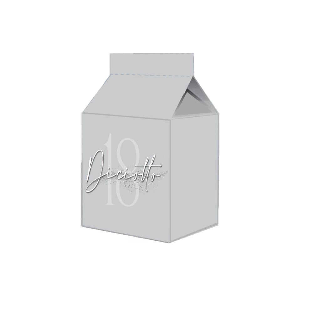 Scatolina 18 Anni Argento  Milk  - 1 pz