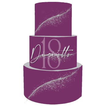 Torta Scenografica 18 Anni Tema Viola