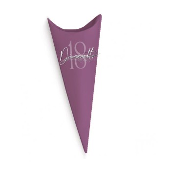 Cono Portaconfetti 18 Anni Tema Viola - 1pz