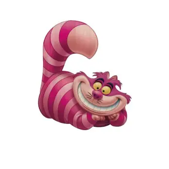 Sagoma decorativa in legno Alice Nel Paese Delle Meraviglie Stregatto - 85cm