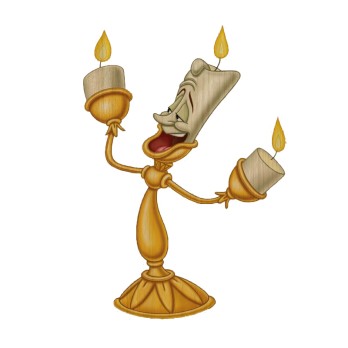 Sagoma decorativa in legno la Bella e la Bestia Lumière - 85cm