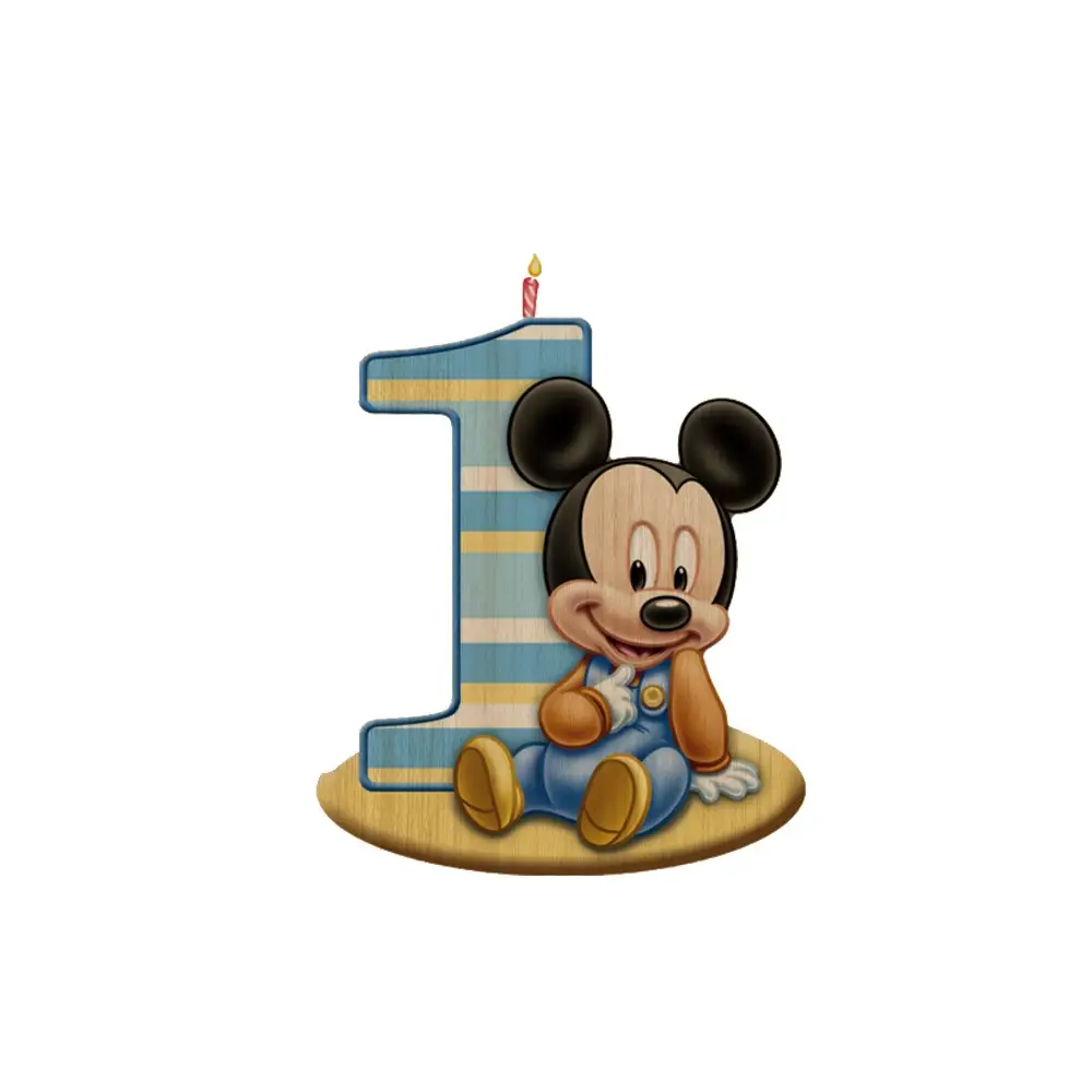 Sagoma decorativa in legno Primo Compleanno Topolino Baby - 85cm