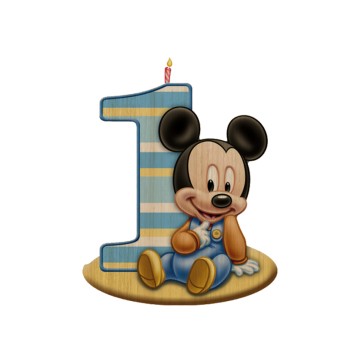 Sagoma decorativa in legno Primo Compleanno Topolino Baby - 85cm