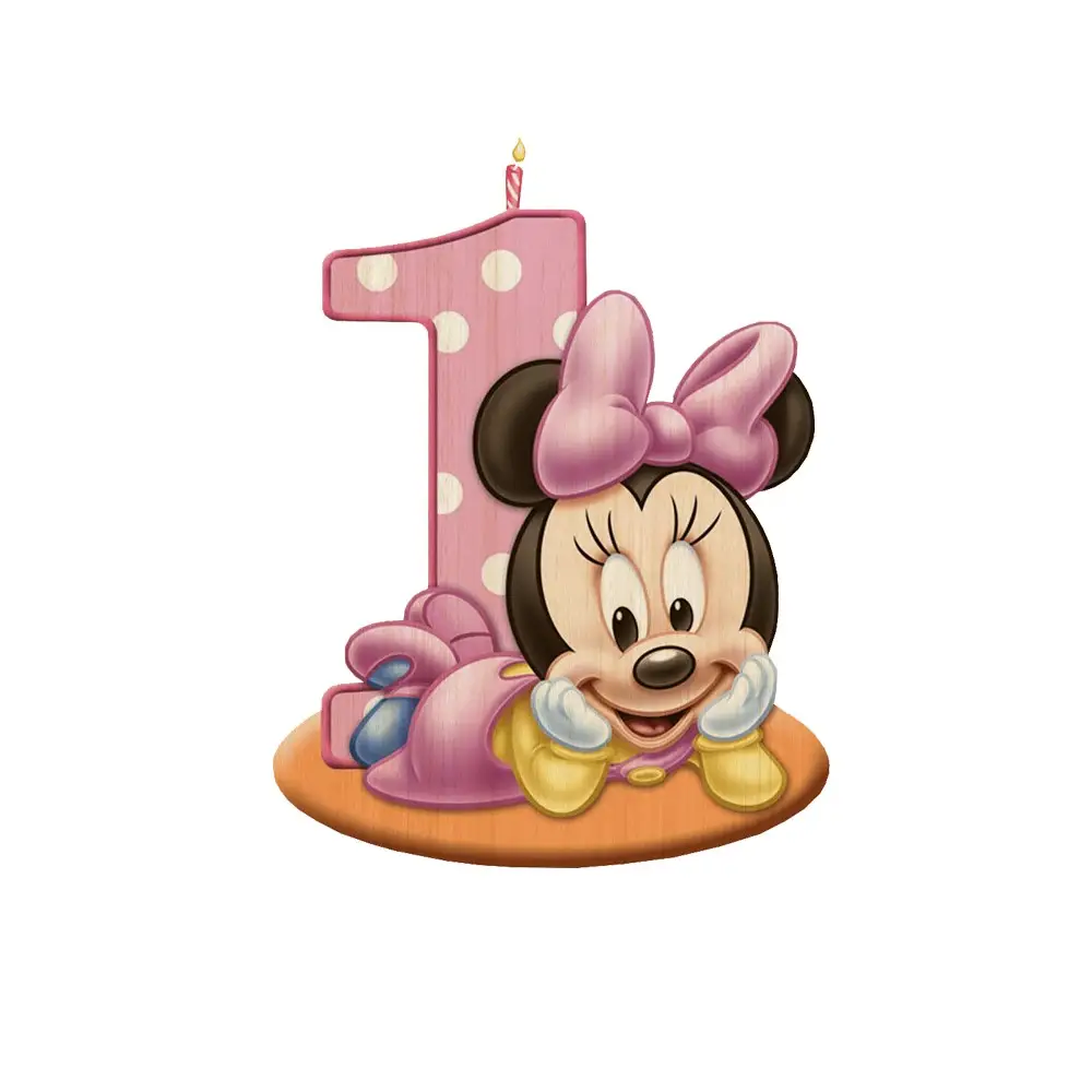 Sagoma Decorativa in Legno Primo Compleanno Minnie Baby - 85cm