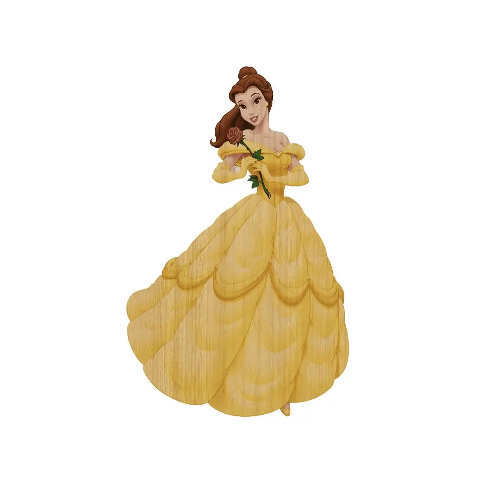 Sagoma decorativa in legno Principessa Belle - 85cm
