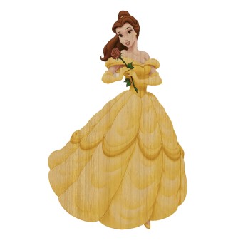 Sagoma decorativa in legno Principessa Belle - 85cm