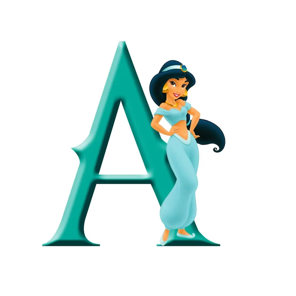 Sagoma in Polistirolo Personalizzabile Lettera Iniziale Nome Tema Jasmine - 30 cm