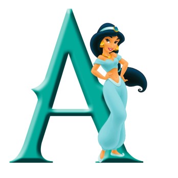 Sagoma in Polistirolo Personalizzabile Lettera Iniziale Nome Tema Jasmine - 30 cm