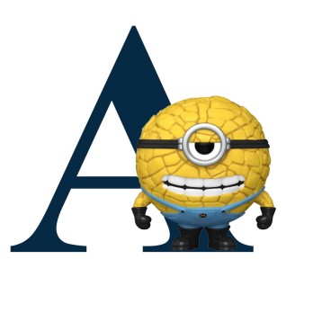 Sagoma  in Polistirolo Personalizzabile Lettera Iniziale Nome a Tema Mega Minions Jerry- 30cm