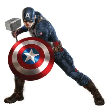 Sagoma Decorativa in Legno Capitan America - 85cm