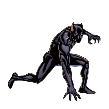 Sagoma decorativa in legno Black Panther  - 85cm